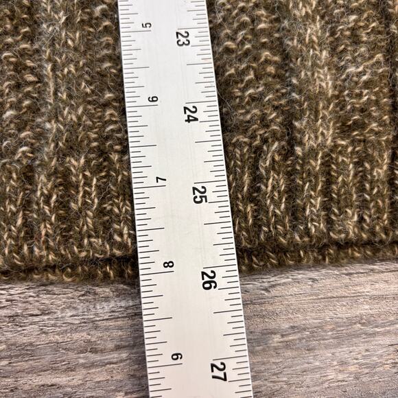 Vintage 90s Eddie Bauer Green Womens S Petite Collared Knit Wool Sweater - Picture 8 of 9